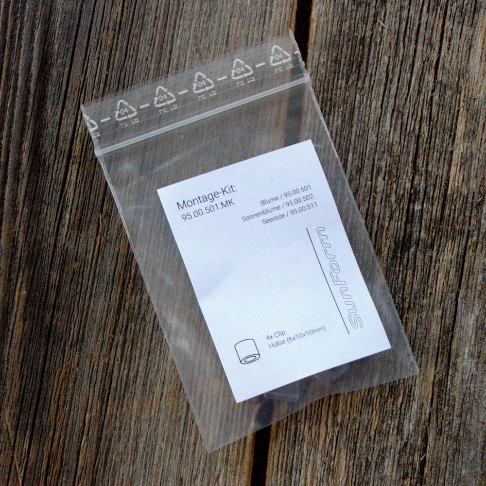 Ersatzteil: Montage-Kit für Blumen und Seerosen 2 SunForm-Sonnenfänger SunForm Montage-Kit für Blumen und Seerosen