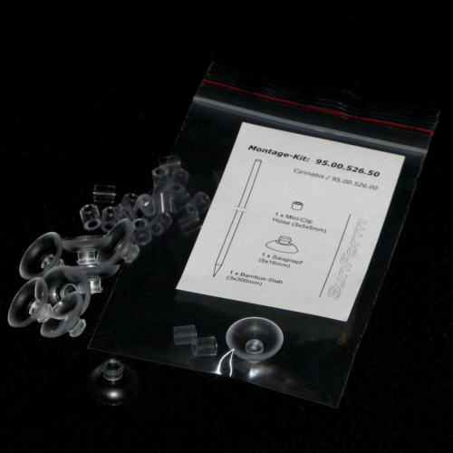 Ersatzteil: Montage-Kit für Cannabisblatt 11 SunForm-Sonnenfänger Montage-Kit für Indoor-Sonnenfänger Cannabisblatt