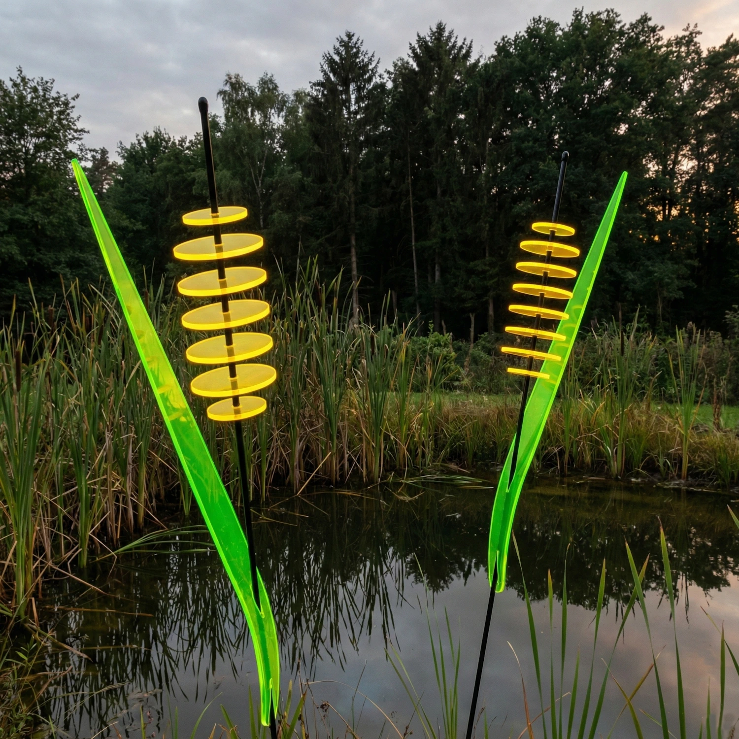 SunForm-Sonnenfänger-Garten leuchtendes Schilf Gelb, Sonnenfänger aufstellen
