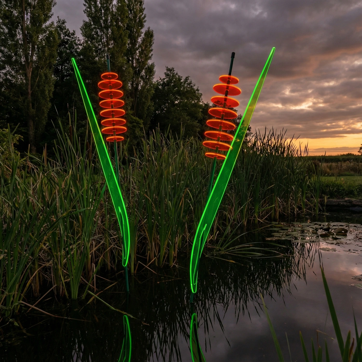 das leuchtende Schilfgras 3 SunForm-Sonnenfänger SunForm-Sonnenfänger Schilf Orange, Sonnenfänger Design