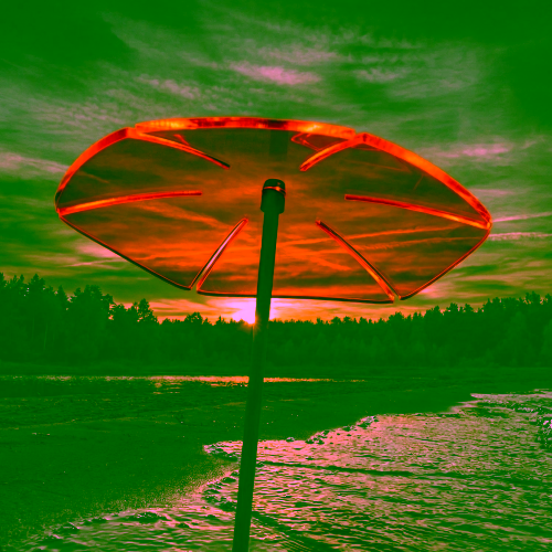 Sonnenfänger Sonnenschirme 11 SunForm-Sonnenfänger Sonnenfänger, Gartenstecker Sonnenschirm, orange, Fluoreszierende Gartendeko 400 mm